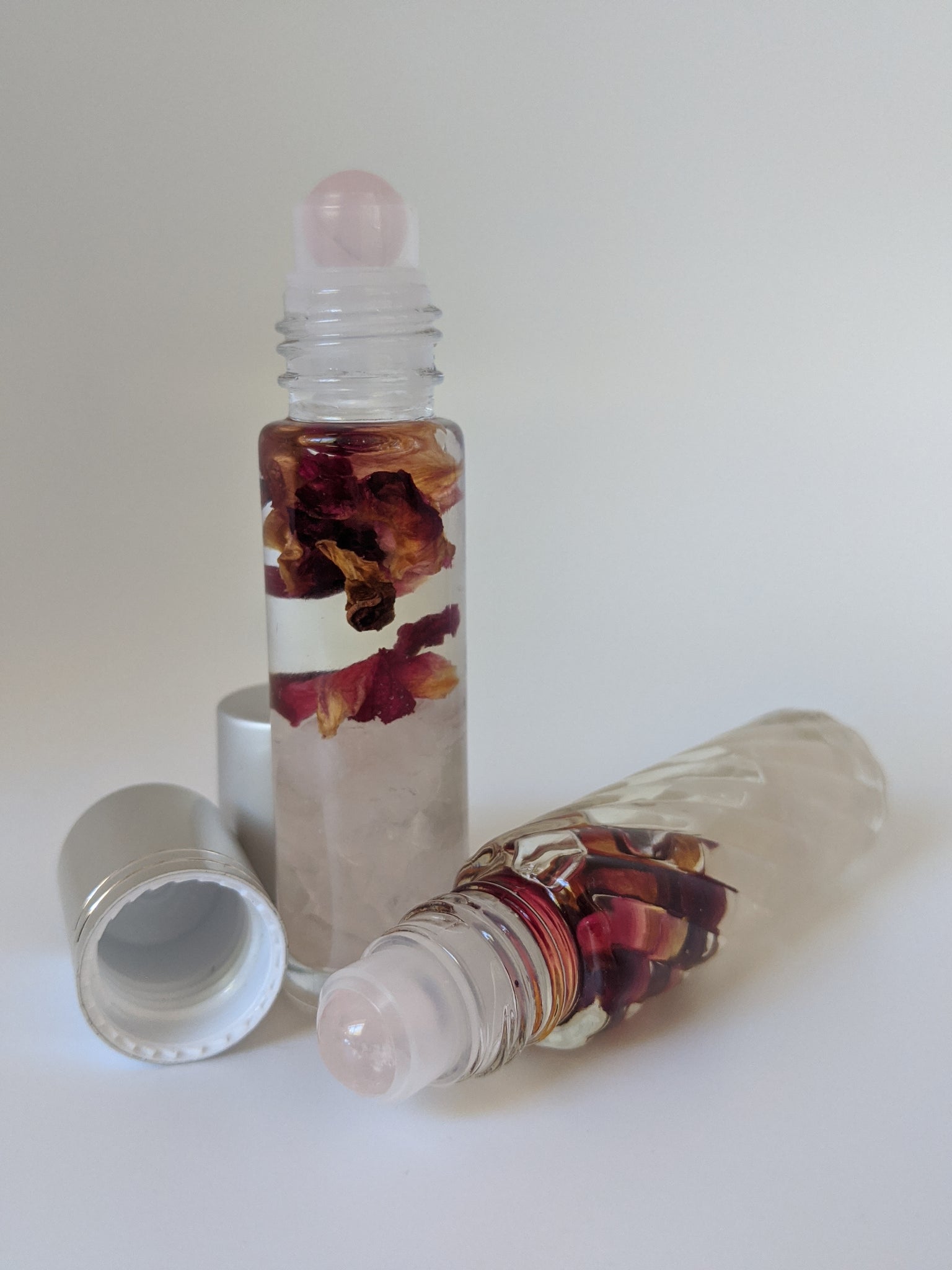 Sweet Rose Deluxe Gem Perfume Roller | All The Way Handmade | Handmade Perfume | Gem Perfume Roller | Small Business