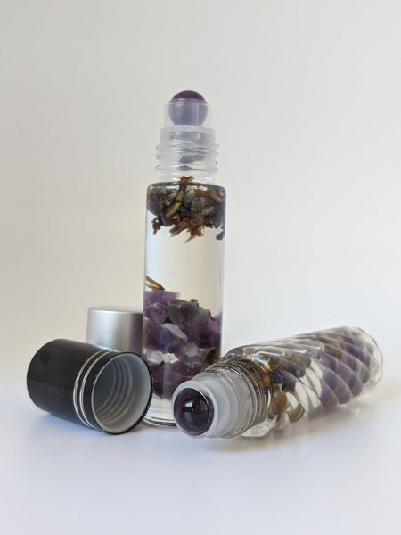 Lavender Deluxe Gem Perfume Roller | All The Way Handmade | Handmade Perfume | Gem Perfume Roller | Essential Oil Perfume | Small Business